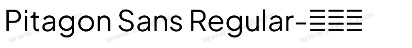 Pitagon Sans Regular字体转换